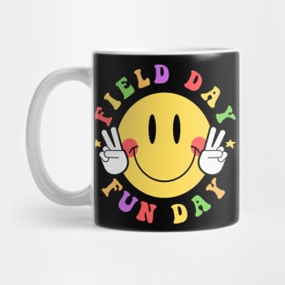 Hippie Smile Face Field Day Fun Day Groovy Field Day Mug